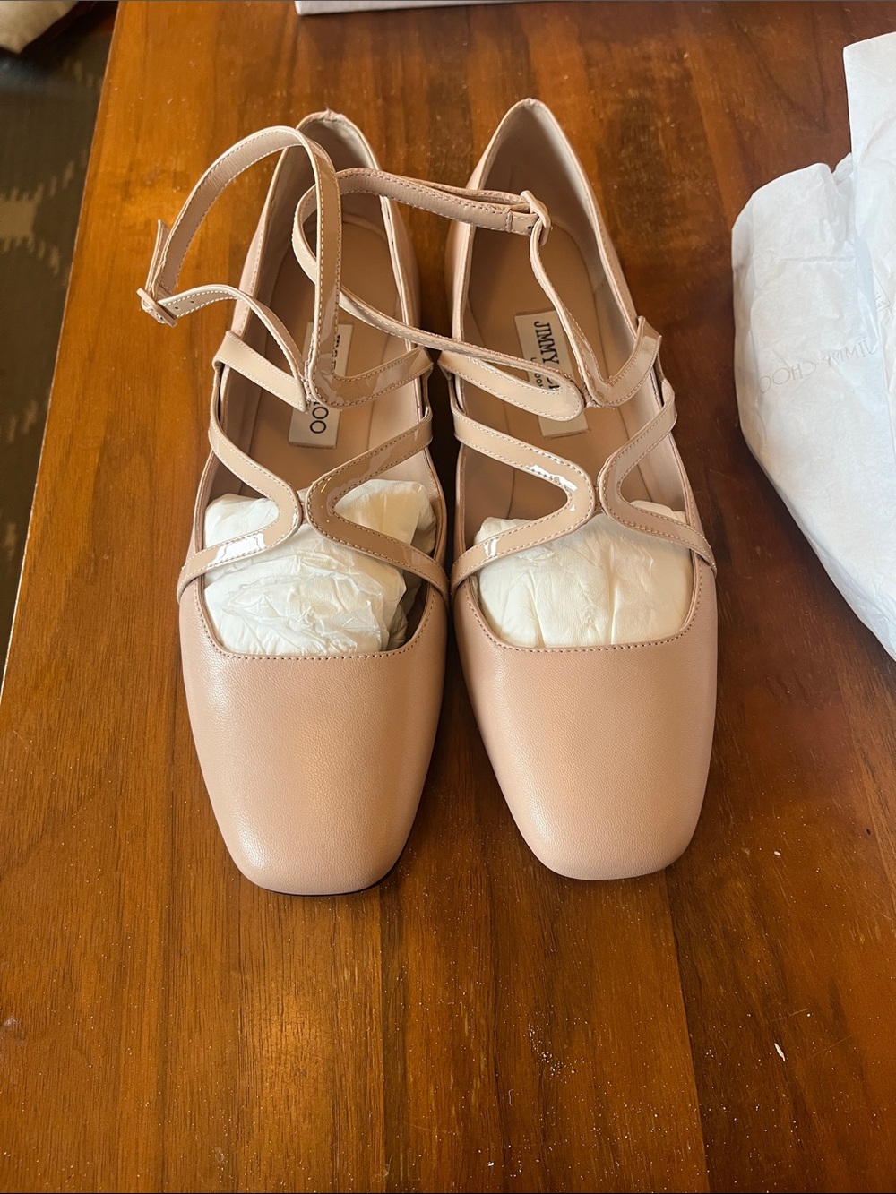 JIMMY CHOO Astoria leather ballet flats